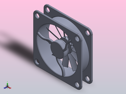 cpu散热风扇正等轴测缩略图