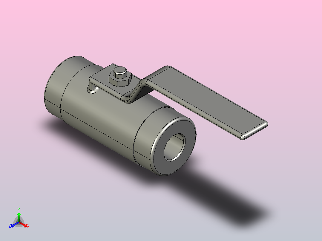 Q21F外螺纹球阀[32]正等轴测图