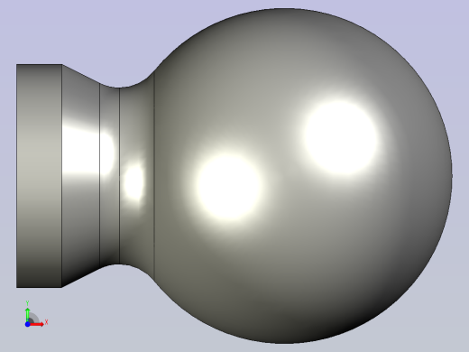 球形木家具把手前视缩略图