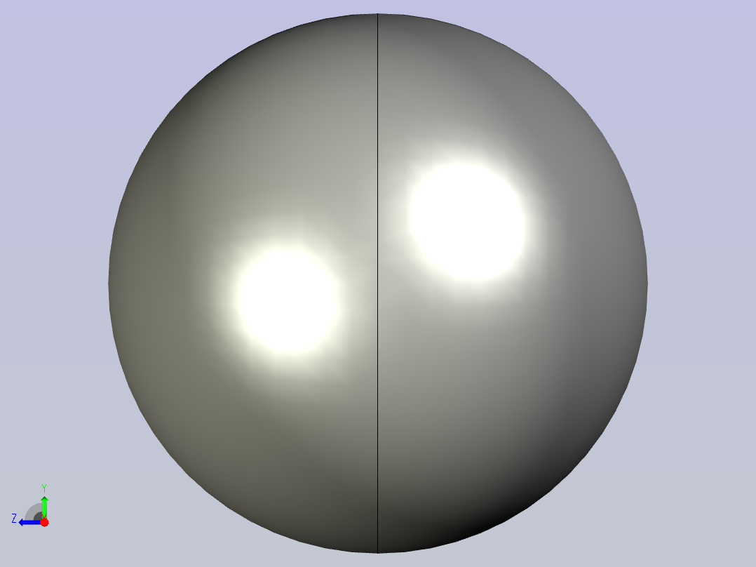 球形木家具把手右视图