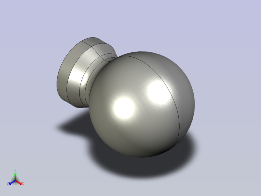 球形木家具把手正等轴测缩略图