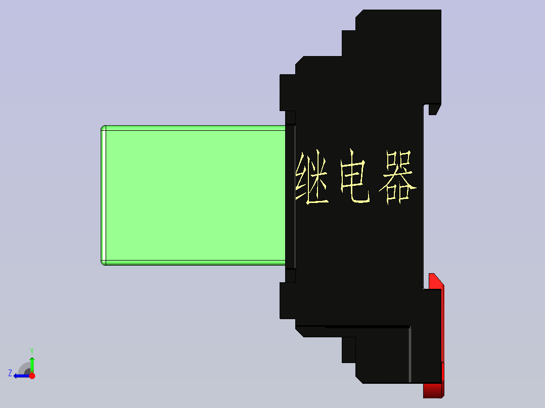手绘继电器右视图