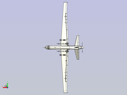 MQ-9无人机3D数模图纸后视缩略图