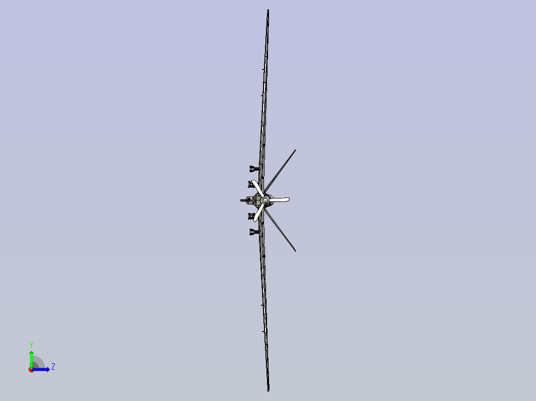 MQ-9无人机3D数模图纸左视图