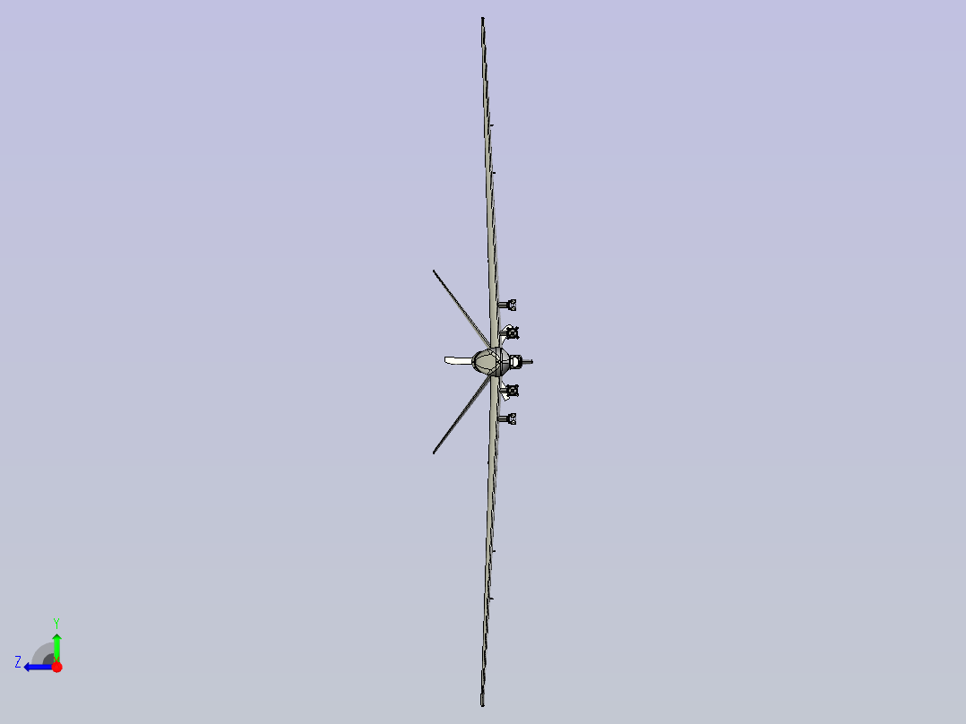 MQ-9无人机3D数模图纸右视图