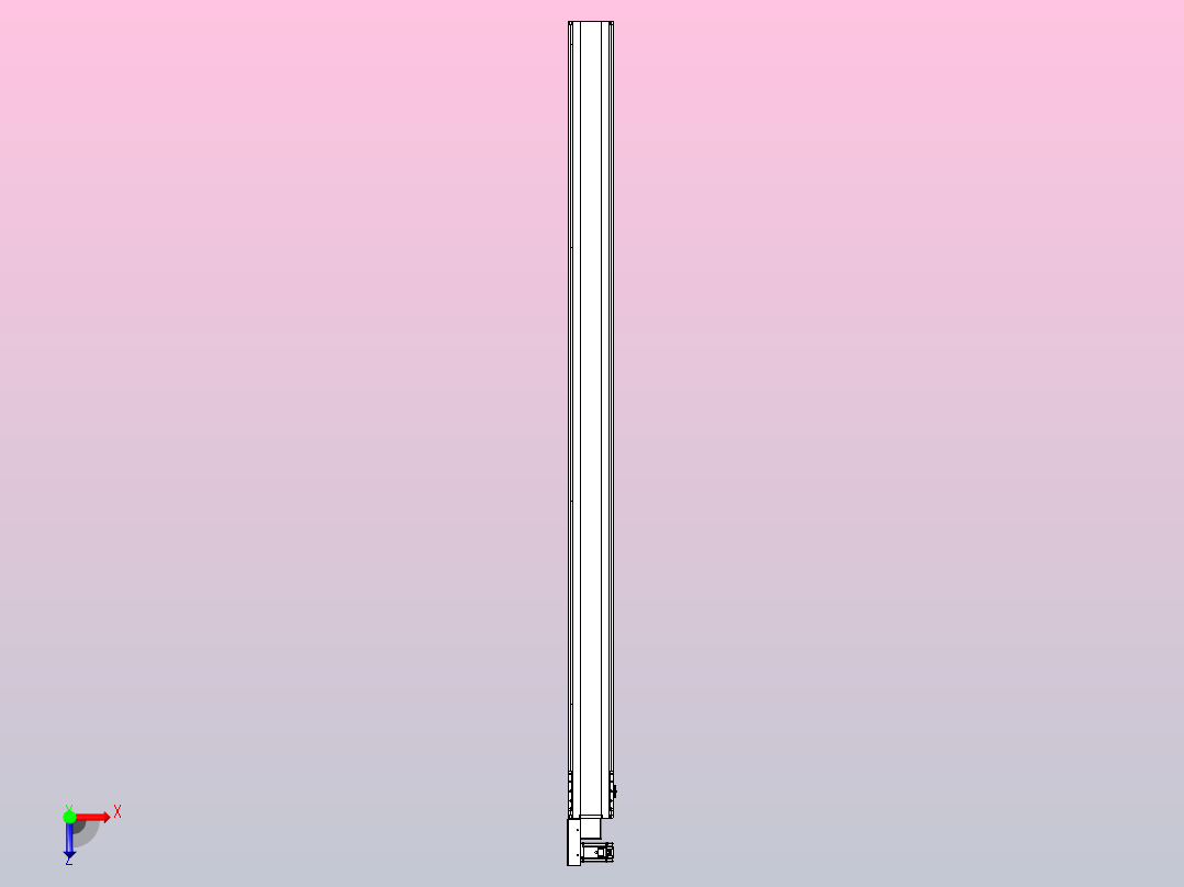 皮带直线轴半封闭可选导轨TPA-HNB-175D-140-L2850-ML-Y-P75-N3俯视图