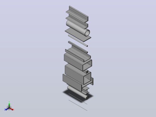Solidworks焊接件库，完整的型材库正等轴测缩略图