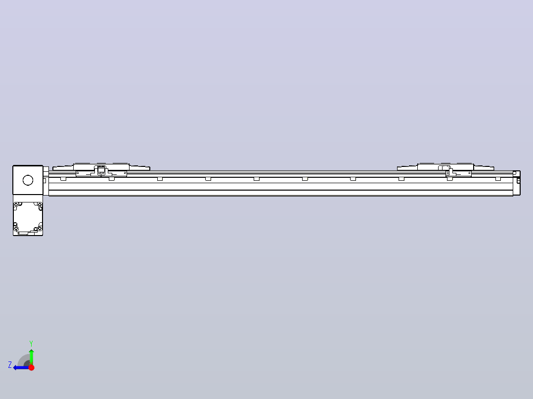 皮带直线轴双滑块型TPA-GCBS-120-P70-L250-LP-M20-N3右视图