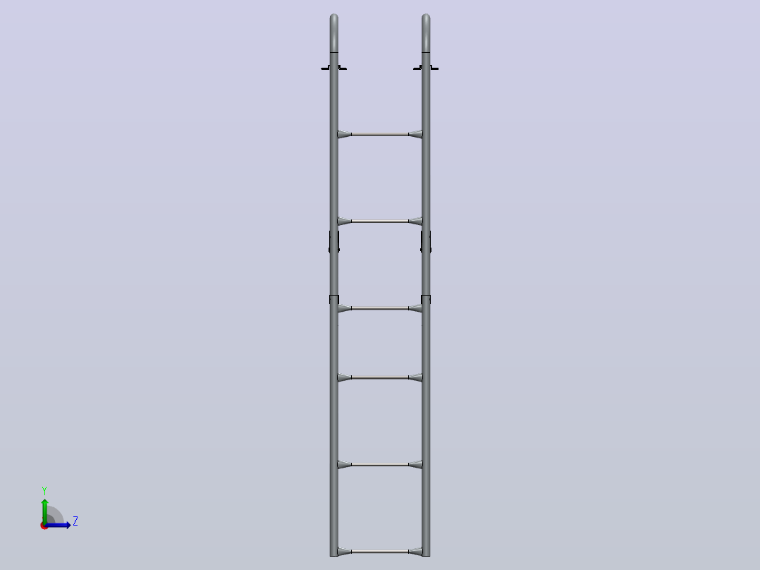 游泳梯左视图
