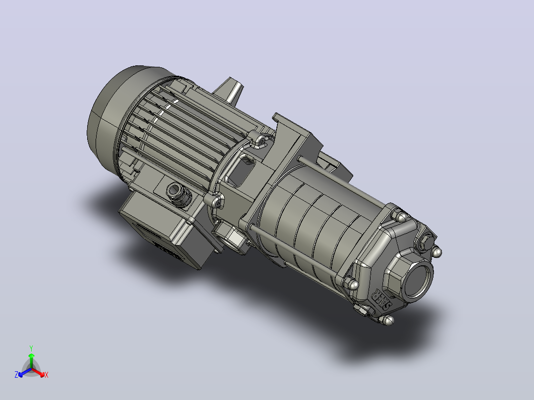 卡普特 OP32R-5 0.9kW 50HZ水泵正等轴测图