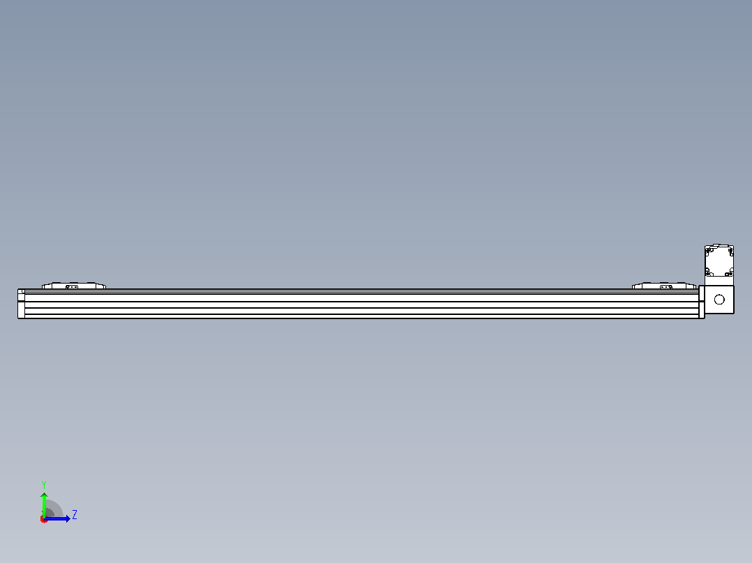 皮带直线轴双滑块型TPA-GCBS-80-P60-L550-RU-M20-N3左视图