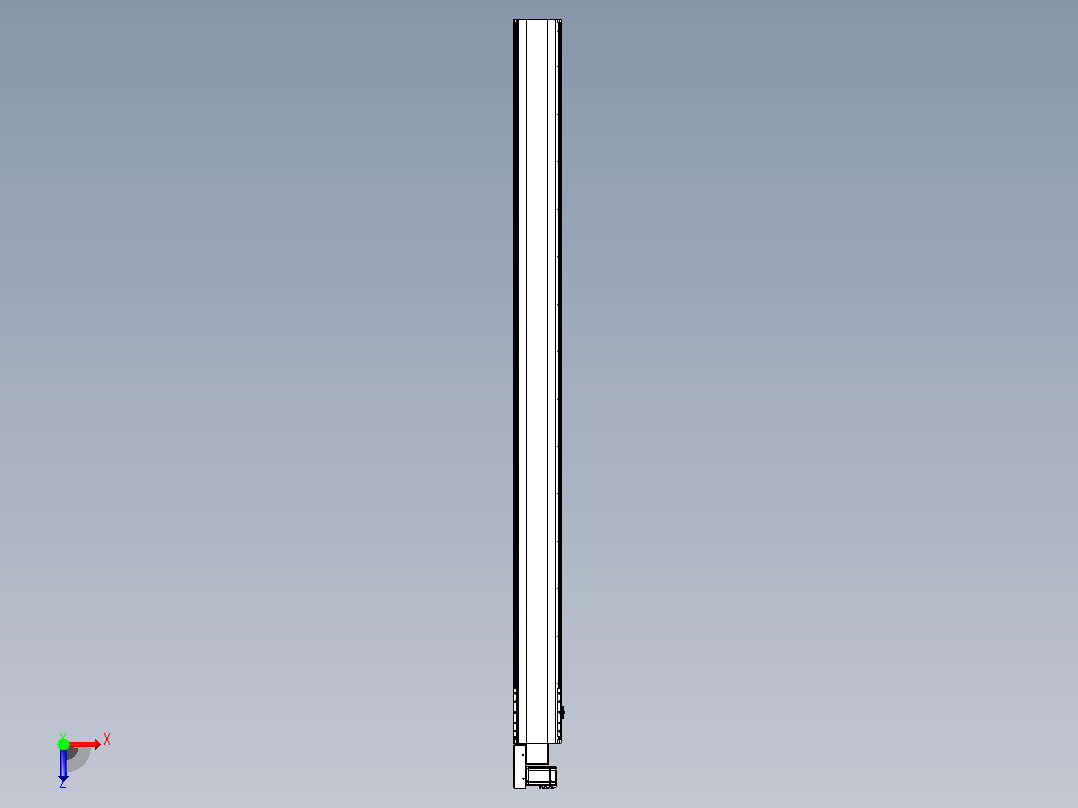 皮带直线轴半封闭可选导轨TPA-HNB-202D-140-L2700-ML-Y-P75-N3俯视图