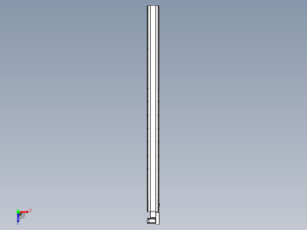皮带直线轴半封闭可选导轨TPA-HNB-175D-140-L2800-MR-C-P75-N3俯视图