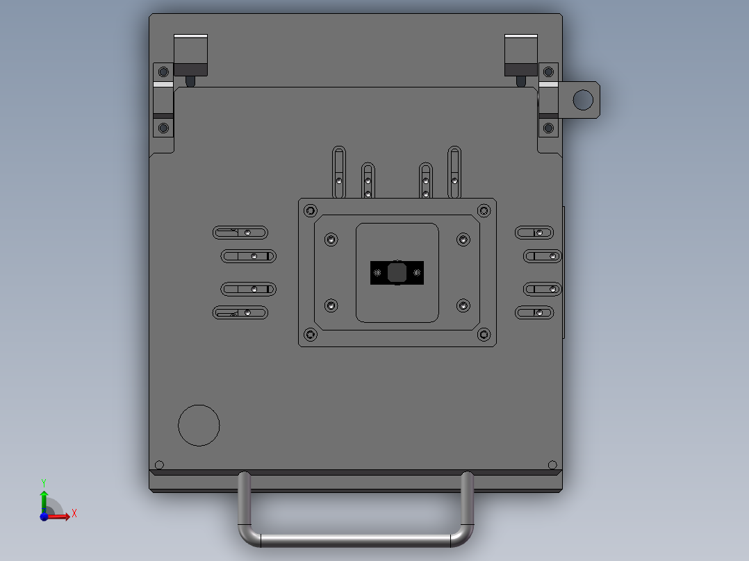 反射膜折弯治具（sw18可编辑+工程图+bom）前视图