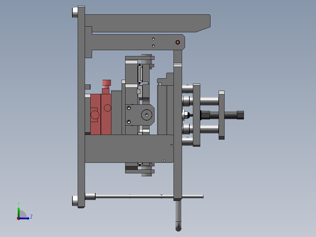 反射膜折弯治具（sw18可编辑+工程图+bom）左视图