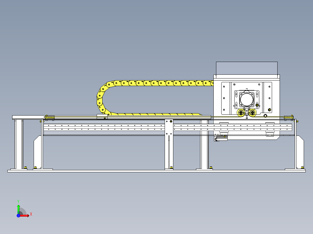 加长行程滑动机构前视图