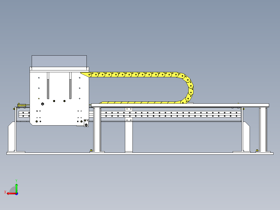 加长行程滑动机构后视图