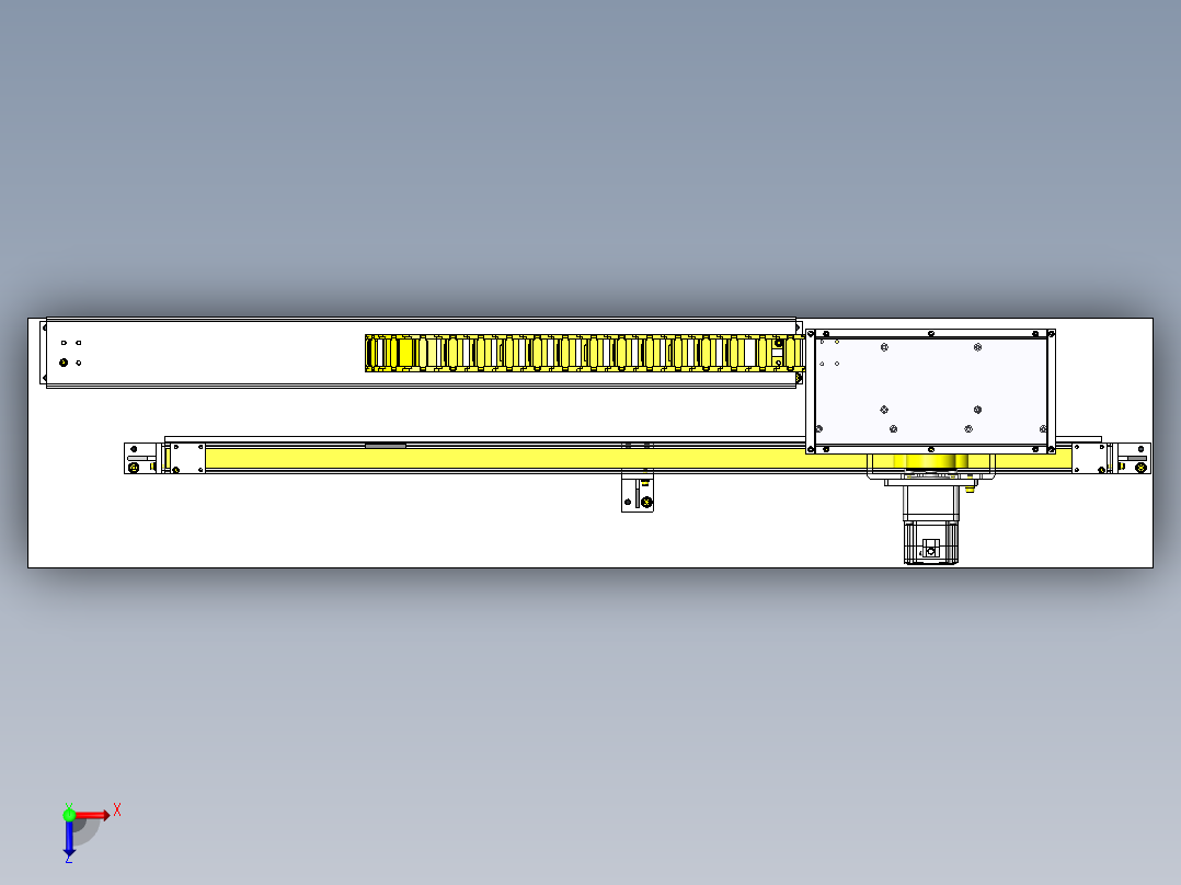 加长行程滑动机构俯视图