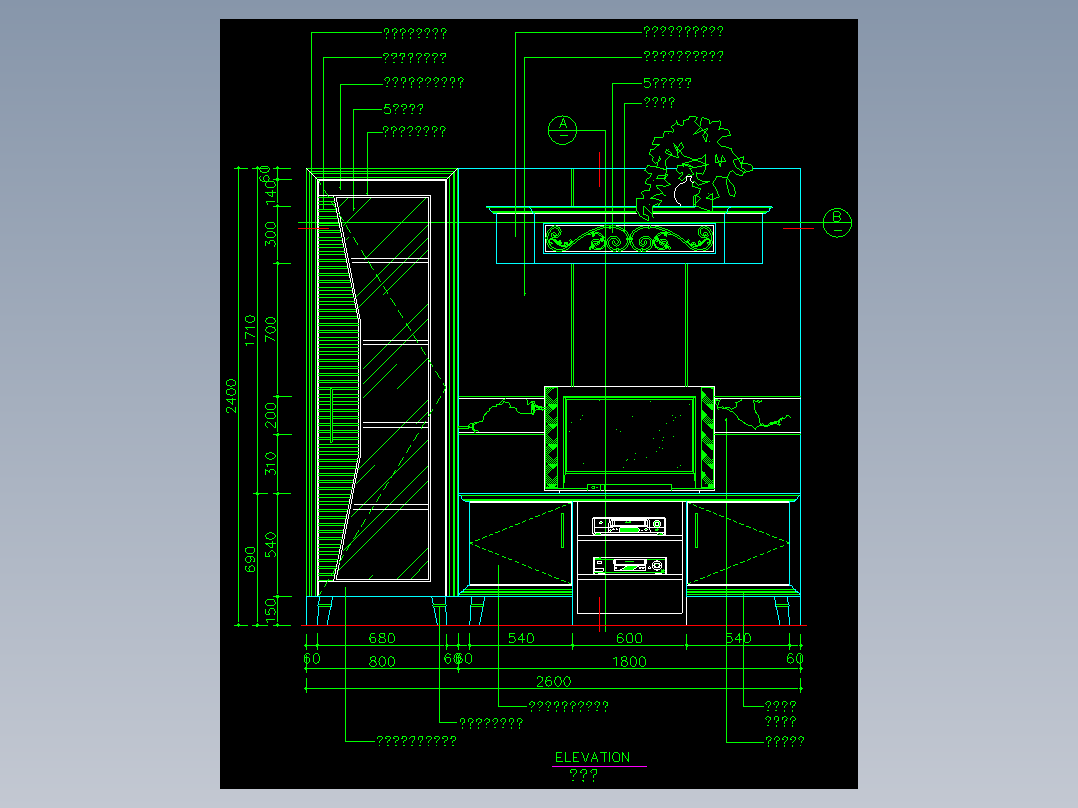 家装类CAD图块(四)-FH01034B
