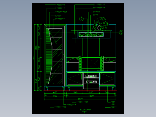 家装类CAD图块(四)-FH01034B
