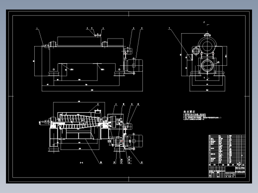 卧式螺旋卸料沉降离心机 含CAD图纸说明文档 文件素材