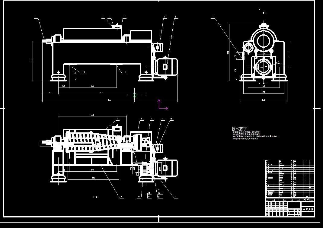 卧式螺旋卸料沉降离心机 含CAD图纸说明文档 文件素材
