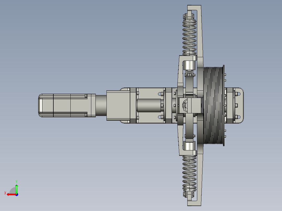 增力机构3D模型后视图