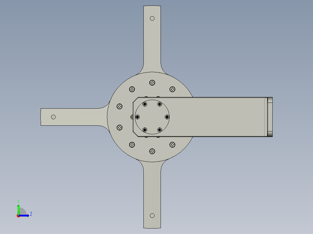 增力机构3D模型左视图
