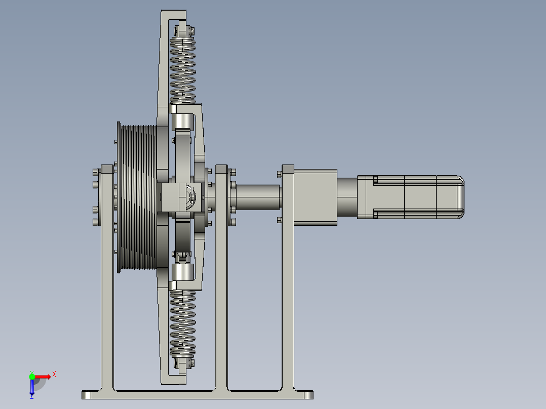 增力机构3D模型俯视图