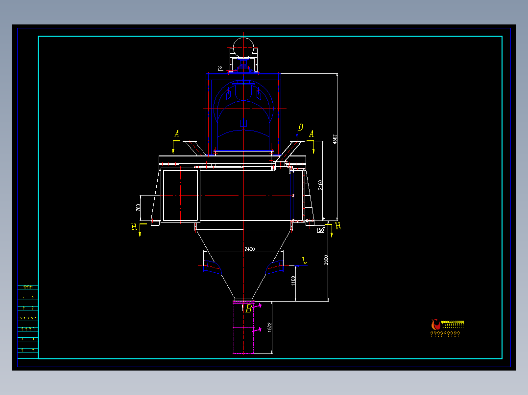 XF250C高效选粉机两总图