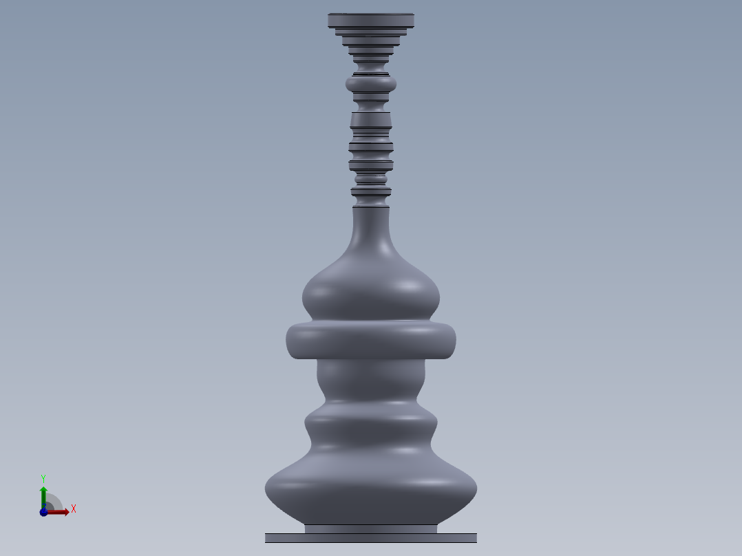 SOLIDWORKS 创意花瓶设计前视图