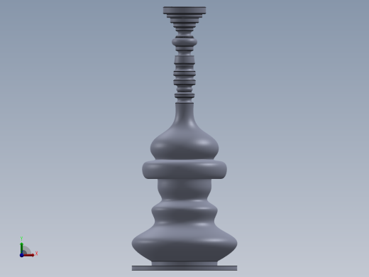 SOLIDWORKS 创意花瓶设计前视缩略图