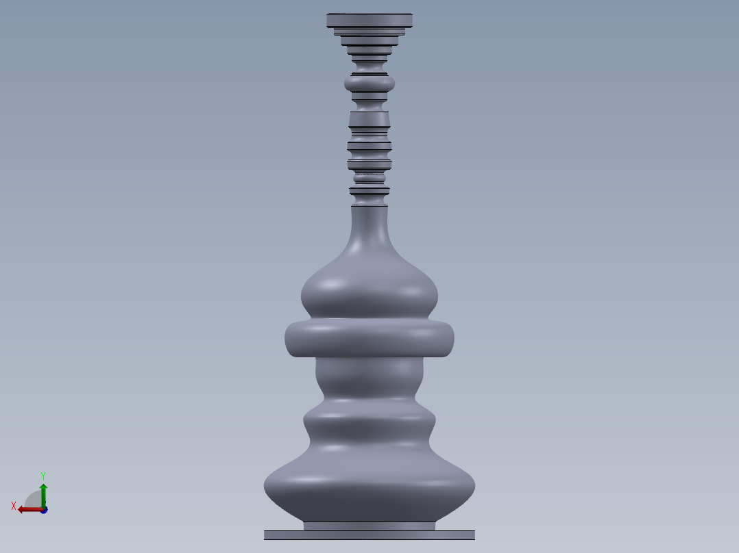 SOLIDWORKS 创意花瓶设计后视图