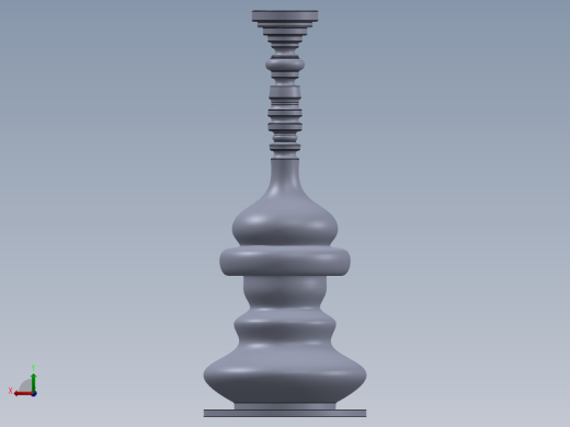 SOLIDWORKS 创意花瓶设计后视缩略图
