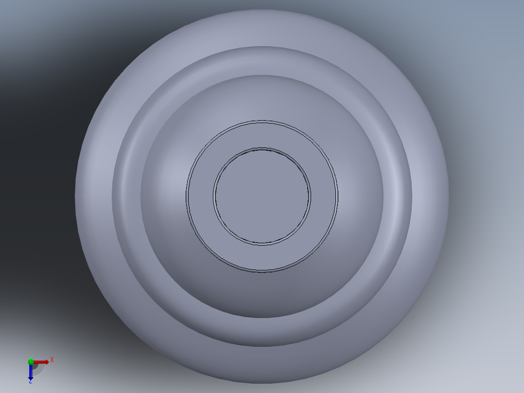SOLIDWORKS 创意花瓶设计俯视图