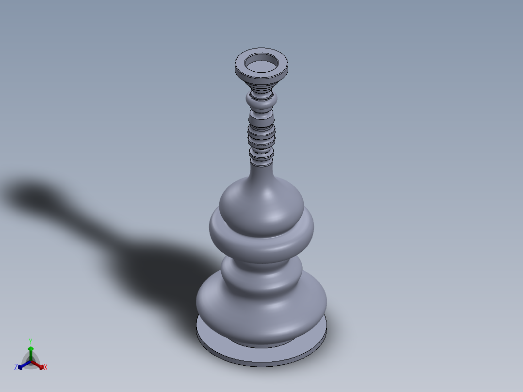 SOLIDWORKS 创意花瓶设计正等轴测图