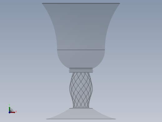 高脚酒杯前视缩略图