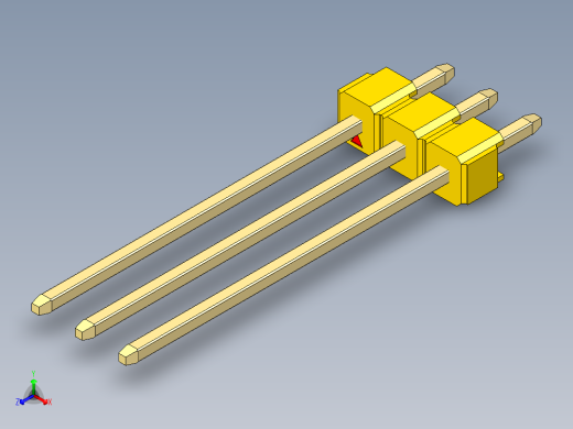 彩色公头100mil（2.54mm）系列-DS1021_yellow_1x03p_100mil_Type19_rev1.0