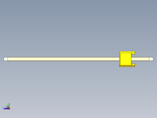 彩色公头100mil（2.54mm）系列-DS1021_yellow_1x03p_100mil_Type19_rev1.0右视缩略图