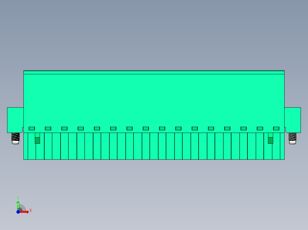 DEGSON 2EDG（M） 系列 5.0mm 螺丝锁紧可插拔接线端子组-2EDGKCM-5.0-16P-14-00AH前视图