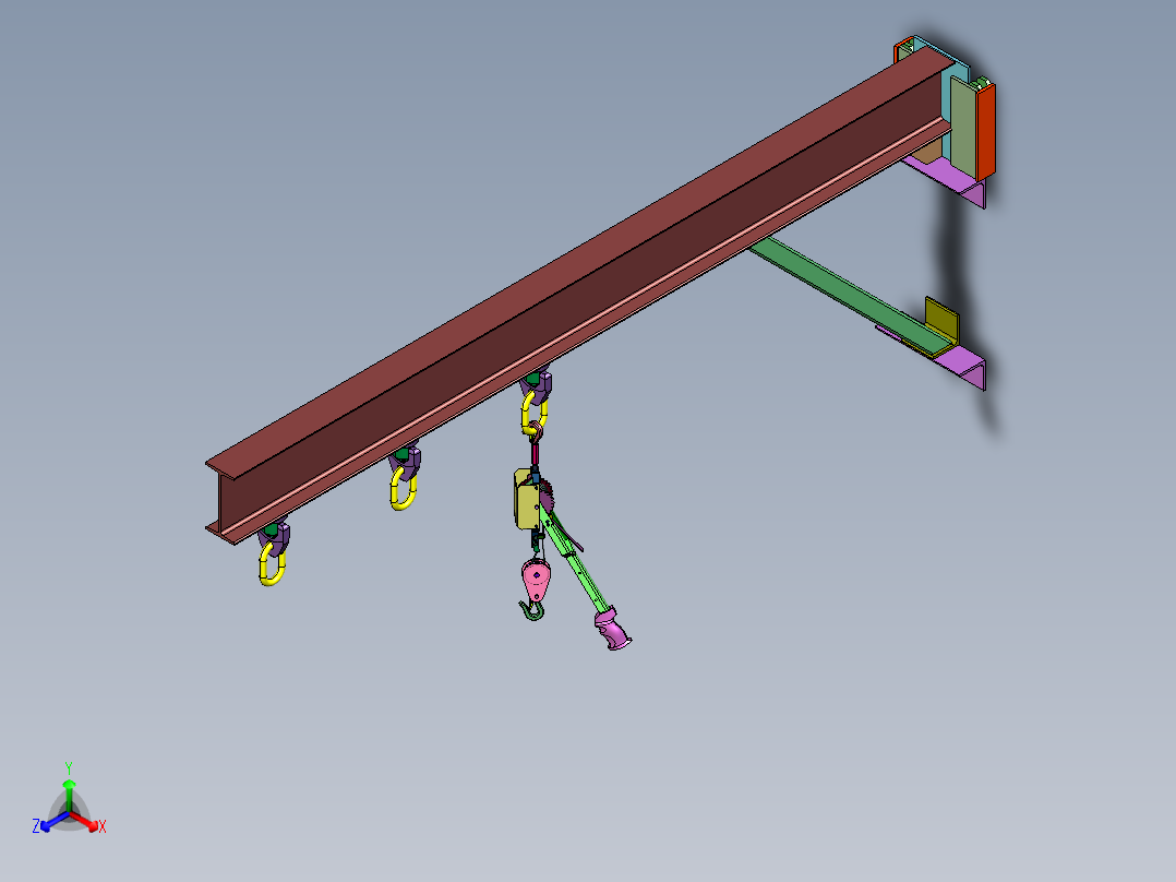 墙壁手动吊挂吊机