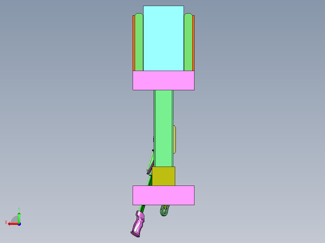 墙壁手动吊挂吊机后视图