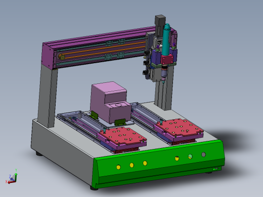 桌面式自动打螺丝机 3D数模非标自动化机械3D图纸