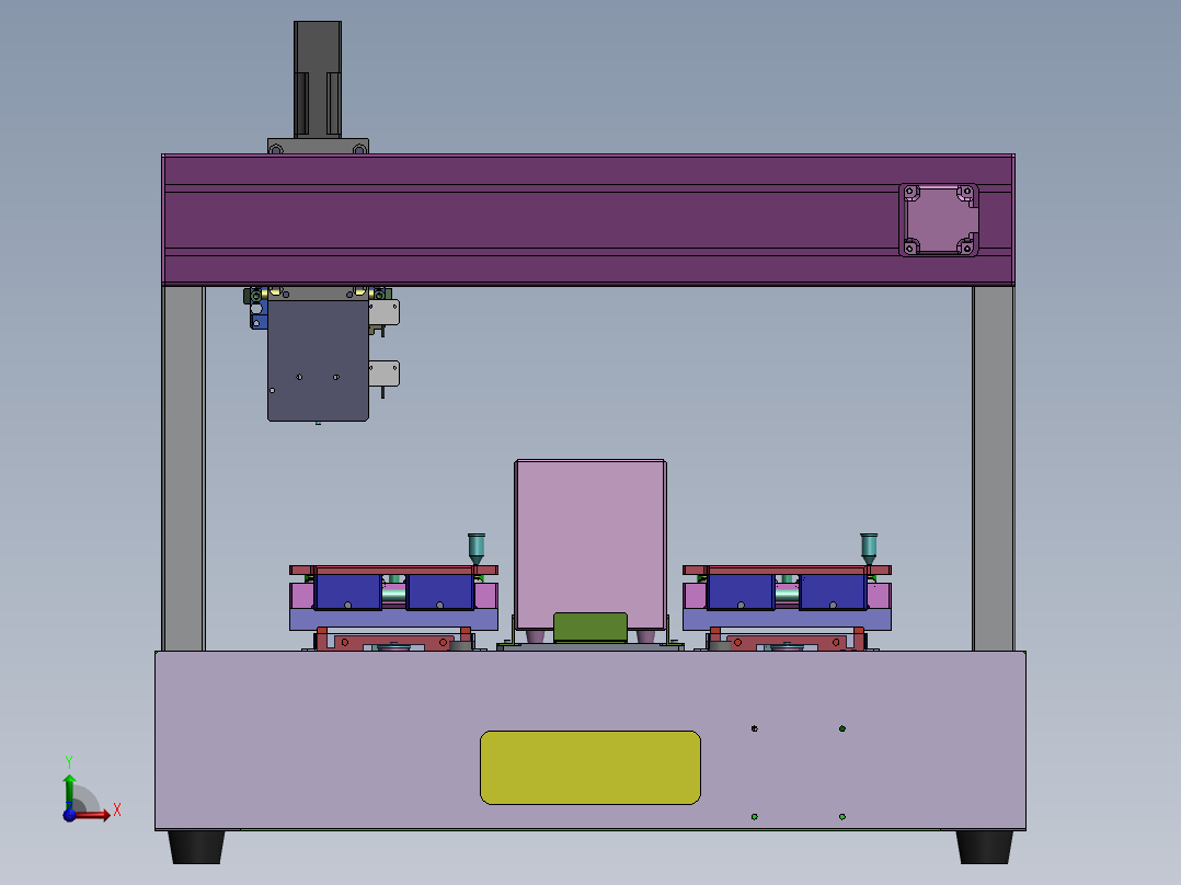 桌面式自动打螺丝机 3D数模非标自动化机械3D图纸前视图