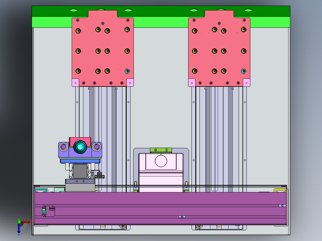 桌面式自动打螺丝机 3D数模非标自动化机械3D图纸俯视图