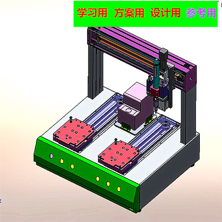 桌面式自动打螺丝机 3D数模非标自动化机械3D图纸