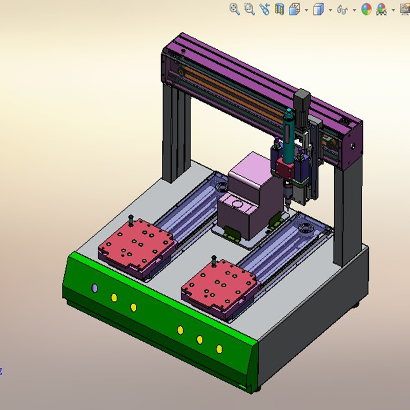 桌面式自动打螺丝机 3D数模非标自动化机械3D图纸