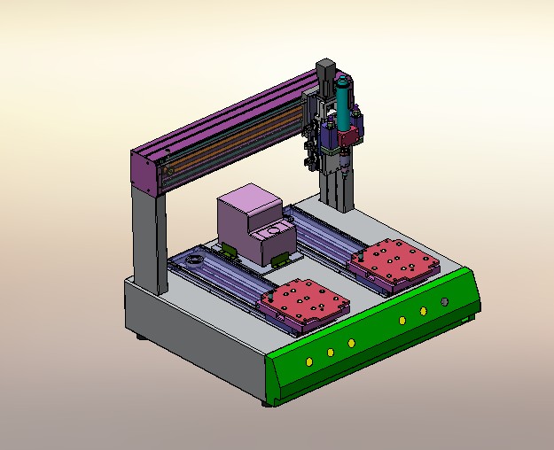 桌面式自动打螺丝机 3D数模非标自动化机械3D图纸