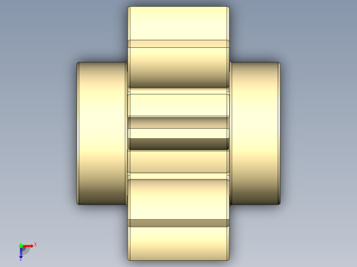 3647 Tan Technic Gear 8 Tooth.STEP俯视缩略图