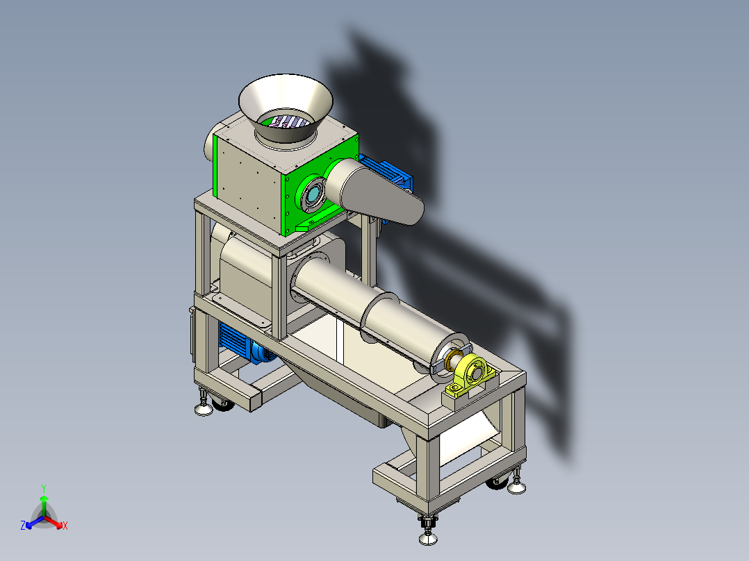 厨余垃圾尾菜处理机三维1440120